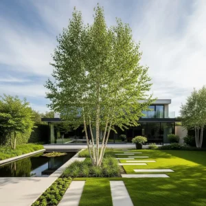 betula utilis doorembos ejemplar en jardín