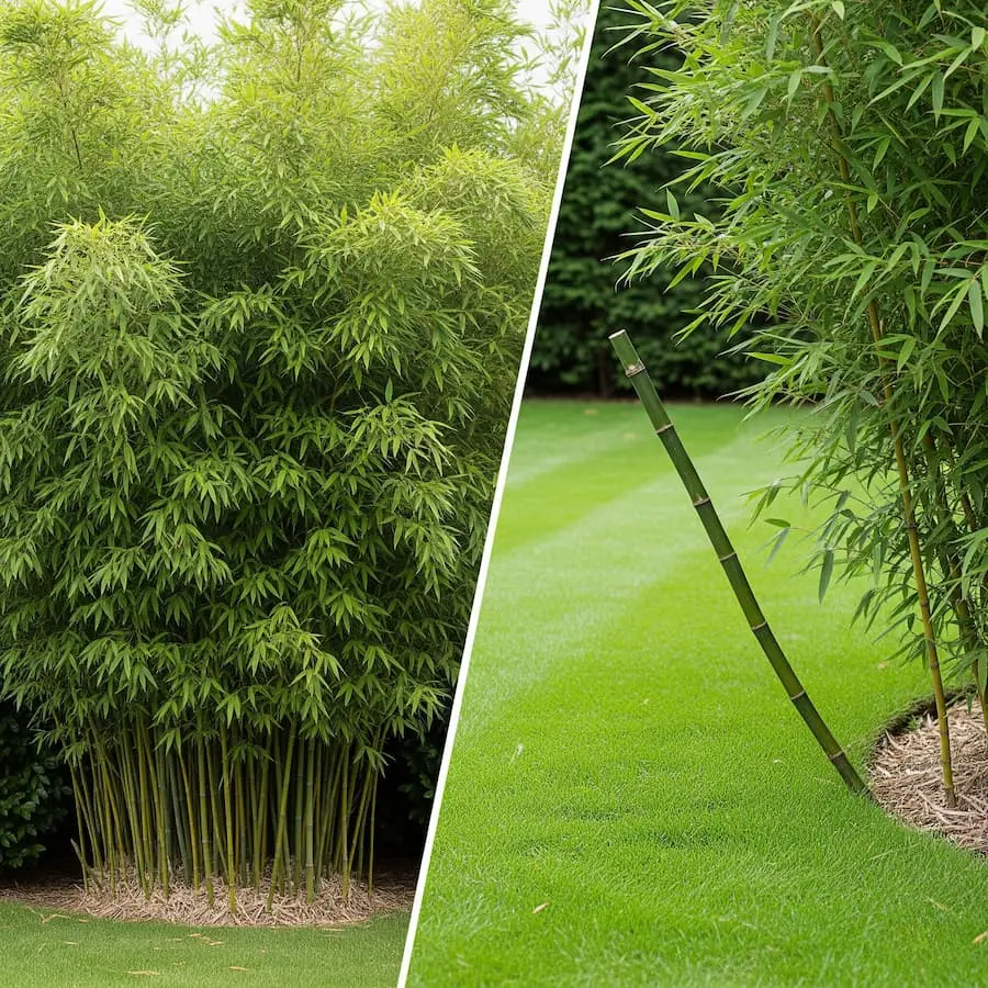 Bambú invasor vs bambú no invasor