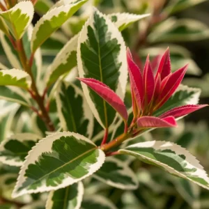 fotinia louise detalle hojas