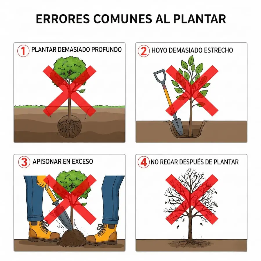 evita los errores en la plantación de cualquier árbol o arbusto
