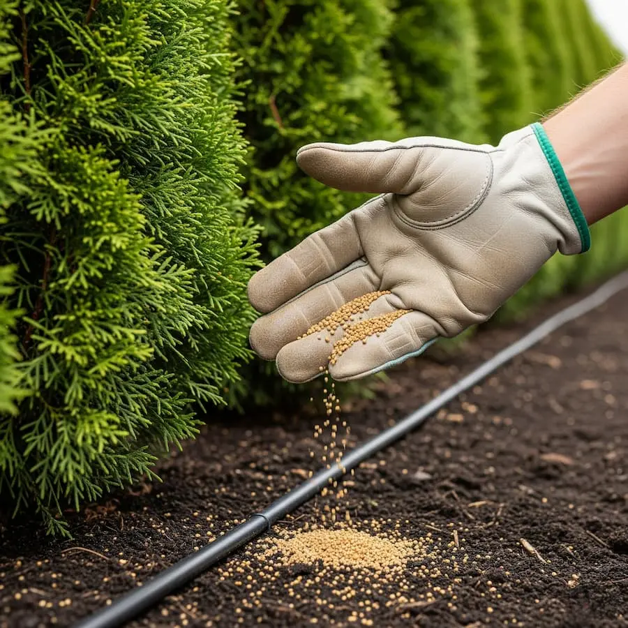 abonado de leylandii con abono liberación lenta