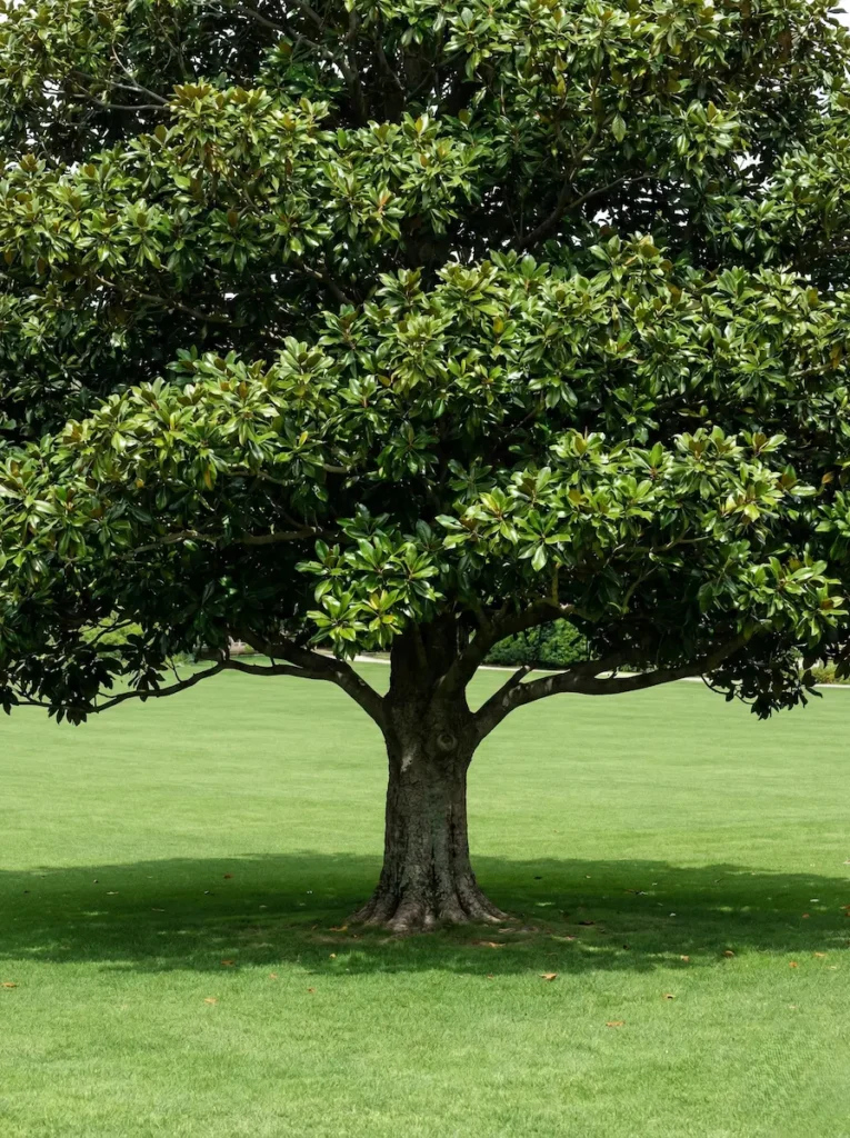 magnolia centenaria en jardín toscano