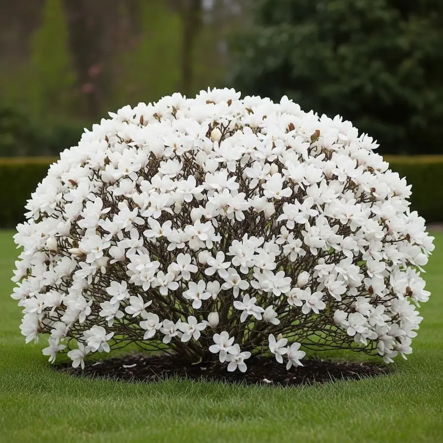 magnolia stellata formada en bola -jardín París
