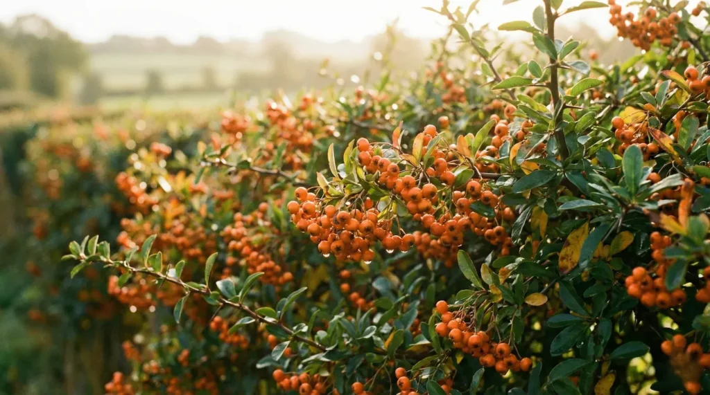 pyracantha bayas naranjas
