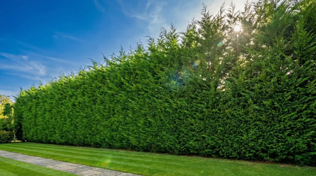 seto de leylandii 3 metros Seto de Leylandii con grandes ejemplares de más de 3 metros, privacidad inmediata