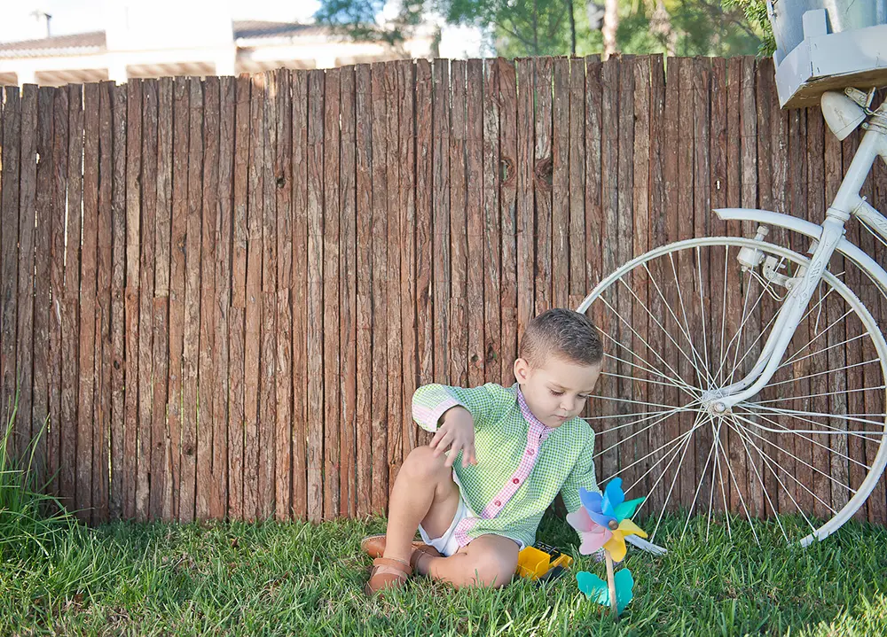 Cerramiento con corteza natural doble cara