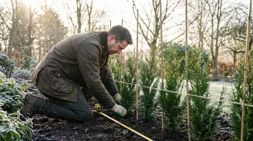plantación de leylandii joven