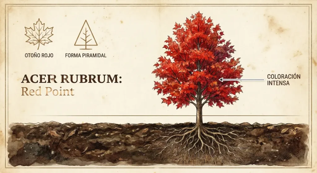 una árbol de sombra ideal como alineación