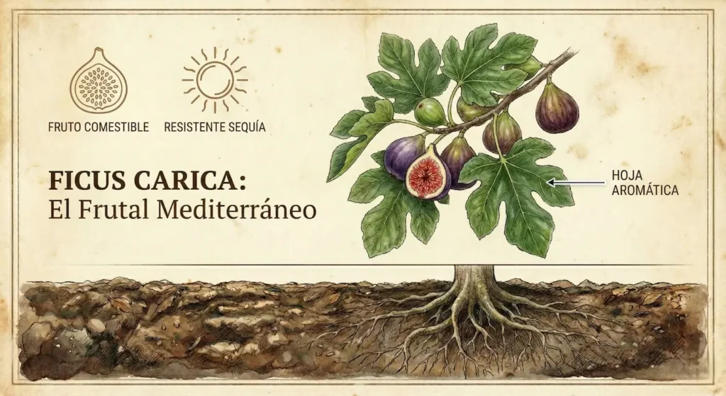 planta que define mejor el paisaje mediterráneo que la Higuera (Ficus carica)