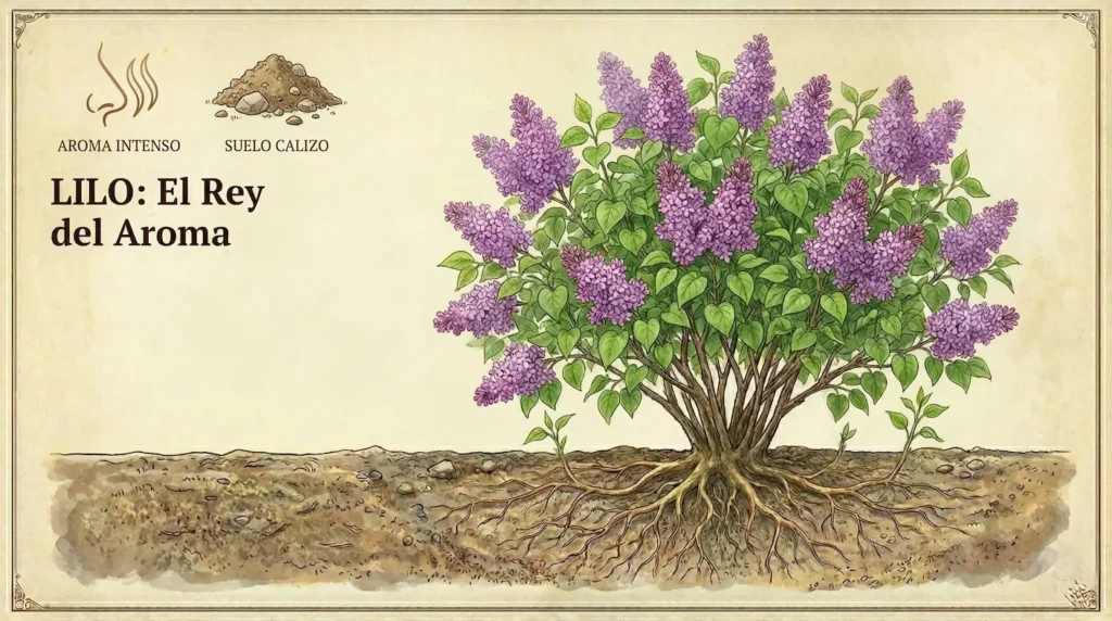 infografia de lilo syringa vulgaris el lilo es la planta ideal para suelos calizos y con una floración espectacular en color y aroma