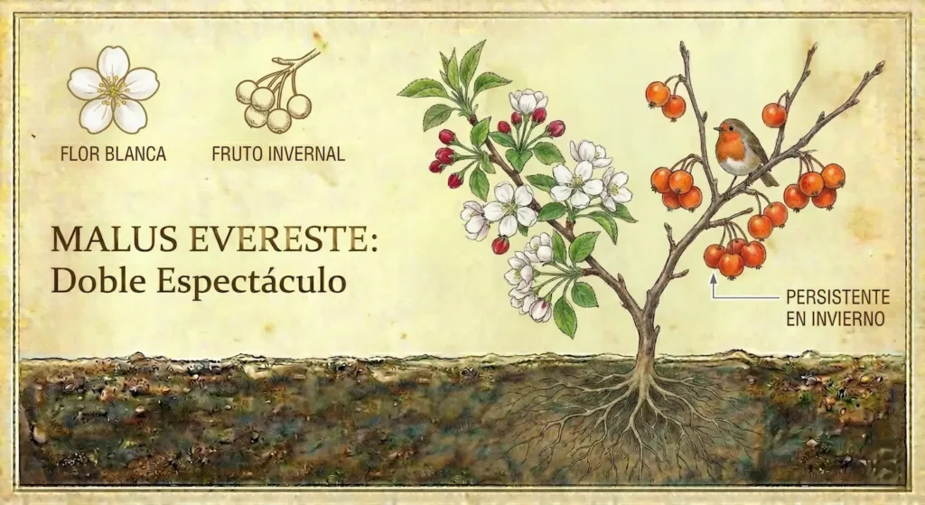 manzano de flor muy interesante durante todo el año