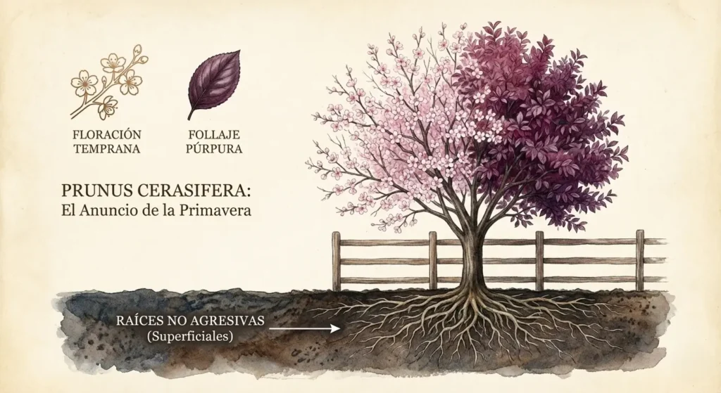 Prunus cerasifera, el anuncio de la primavera