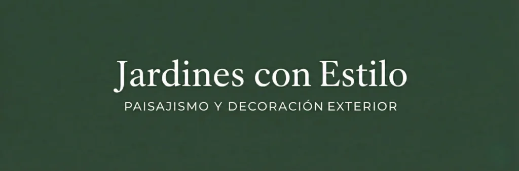 LOGOTIPO HORIZONTAL JARDINES CON ESTILO logo jardines con estilo