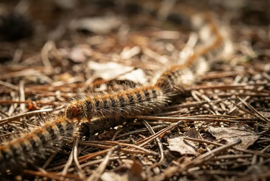 oruga de la "procesionaria" no solo ataca a la planta, también a personas y mascotas