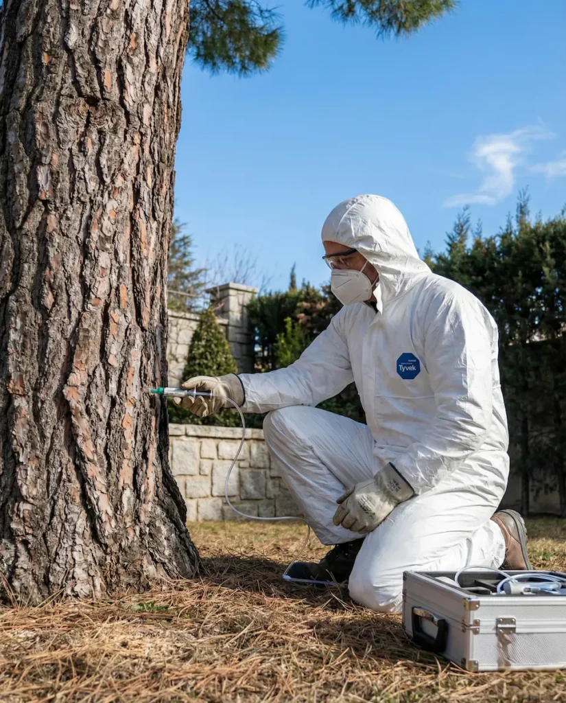 Especialista aplicando tratamiento de endoterapia